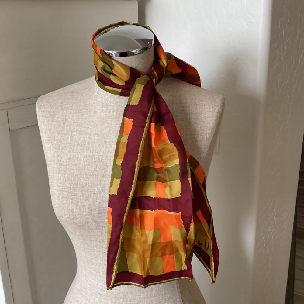 Vintage Vera Neumann rectangular fall color scarf